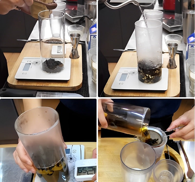 cách pha trà sữa hokkaido