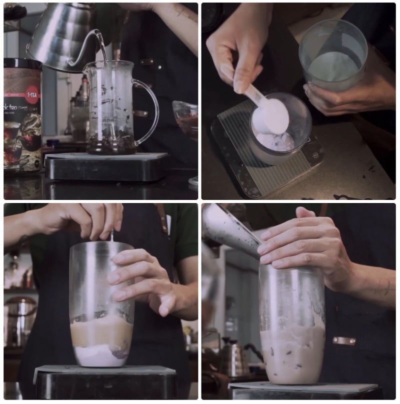 cách làm trà sữa khoai môn