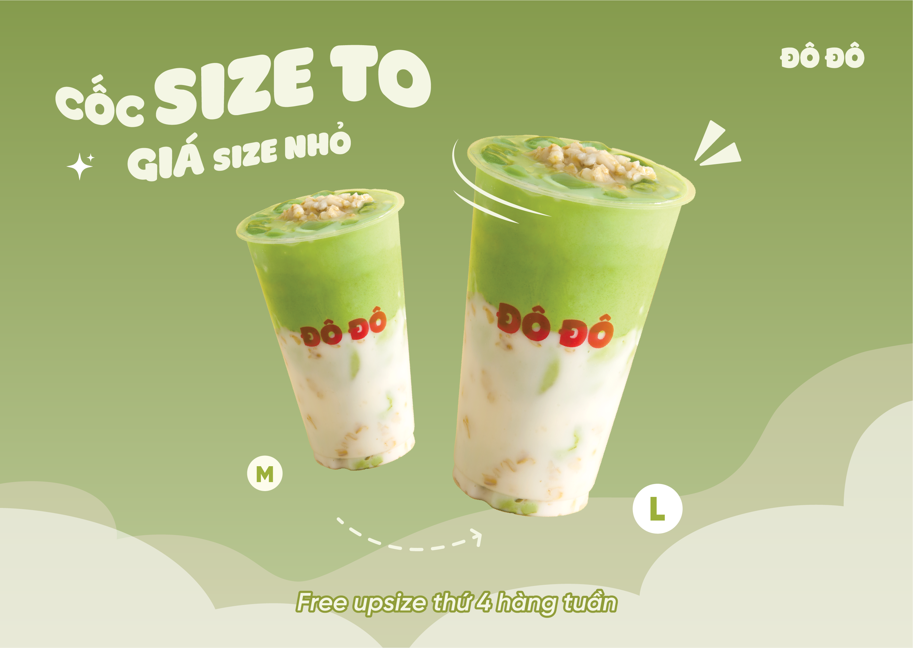CỐC SIZE TO – GIÁ SIZE NHỎ | NGÀY HỘI FREE UPSIZE THỨ 4 HÀNG TUẦN